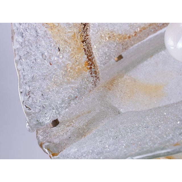 Murano Satellite Pendant Light in Glass & Brass by Toni Zuccheri for Mazzega, Italy, 1970s For Sale - Image 10 of 12