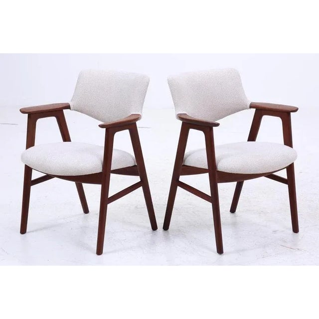 Mid-Century Teak Chairs by Erik Kirkegaard for Glostrup, Set of 2 For Sale - Image 3 of 11