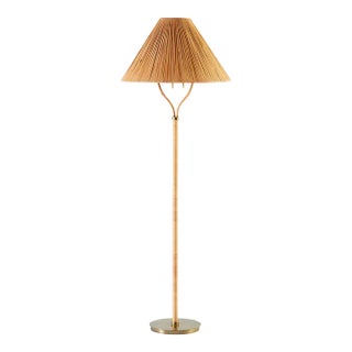 French Delphine Rattan Floor Lamp For Sale