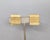 1980s Vintage 1980 Signed Napier Ad Piece Goldtone Square Clip Earrings-2 Pieces For Sale - Image 5 of 8