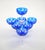Val Saint Lambert Cobalt Crystal Champagne Coupe Glass, Service for 8 People For Sale - Image 12 of 13