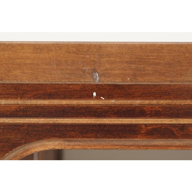 Wood Early 20th century Industrial Style Wood Double Sided Desk For Sale - Image 7 of 11