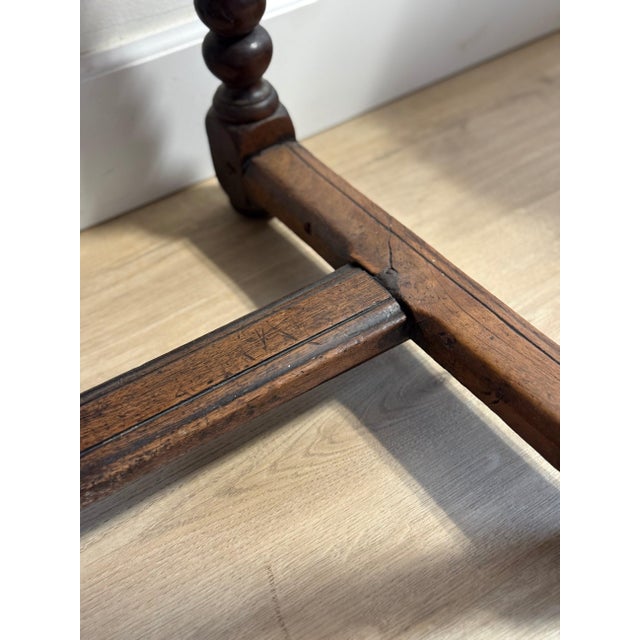 Brown 18th c. French Walnut Bobbin Table For Sale - Image 8 of 11