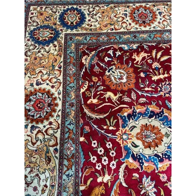 1960s Old Persian Tabriz Area Rug 10 X 13 For Sale In Dallas - Image 6 of 11
