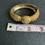 Vintage Monet Hinged Bangle Bracelet Textured Gold Tone Statement For Sale - Image 11 of 12