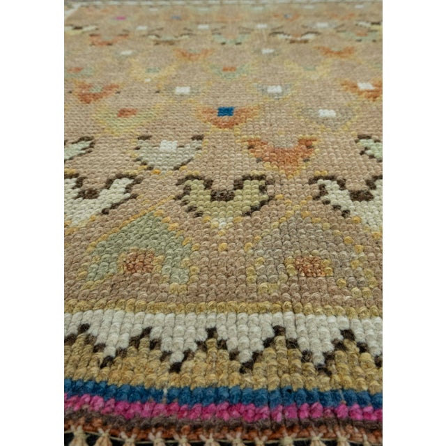 Early 21st Century Turkish Mini Rug Oriental Hand Knotted Vintage Rug 2'5" x 2'5" #16231 For Sale - Image 5 of 8
