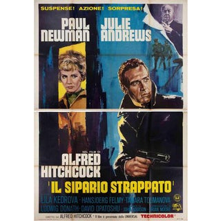 Vintage Il Sipario Strappato Torn Curtain Poster, 1966 For Sale