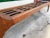 Rare Slotted Coffee Table with Surfboard Glass Top in the Style of Harvey Probber. Beautifully carved wood detail at...