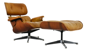 Set of Lounge Chair and Ottoman by Charles & Ray Eames for Herman Miller, 1970s