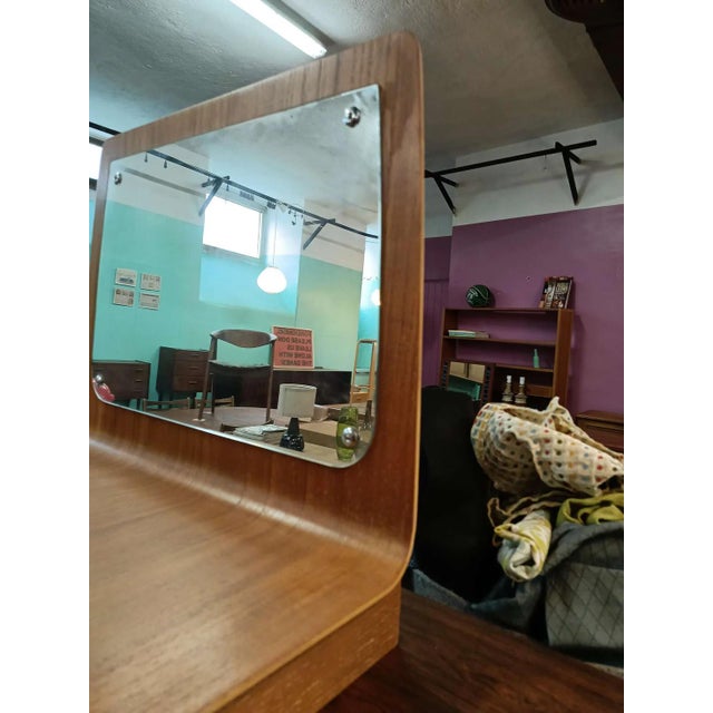 Vintage Danish Hanging Mirror by Johannes Andersen, 1950s For Sale - Image 4 of 6