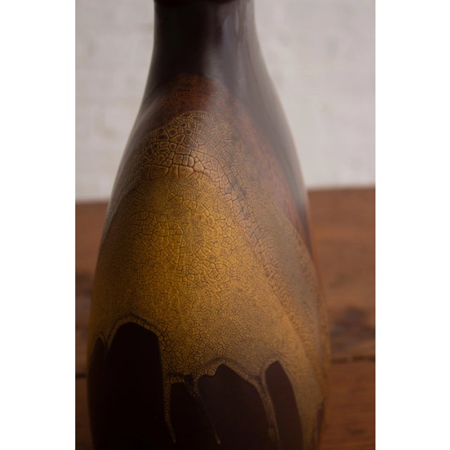 Royal Haeger “Earth Wrap” Flask Form Vase For Sale - Image 9 of 13
