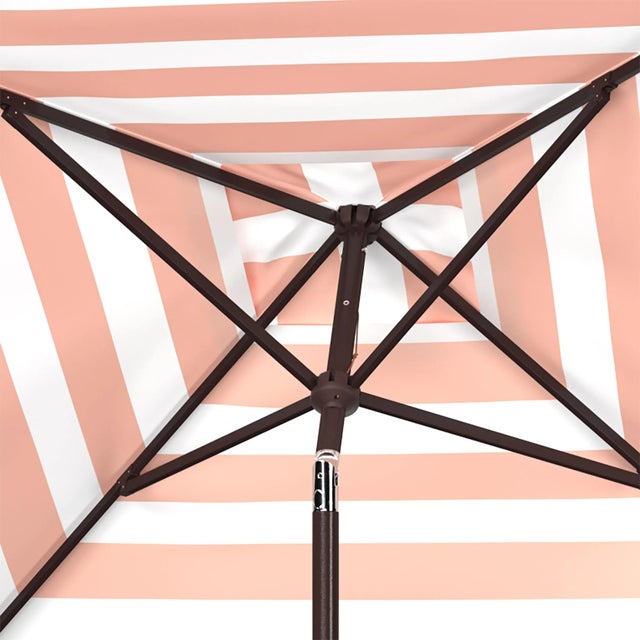 Contemporary Iris 7.5 Square Umbrella - Orange/White For Sale - Image 3 of 3