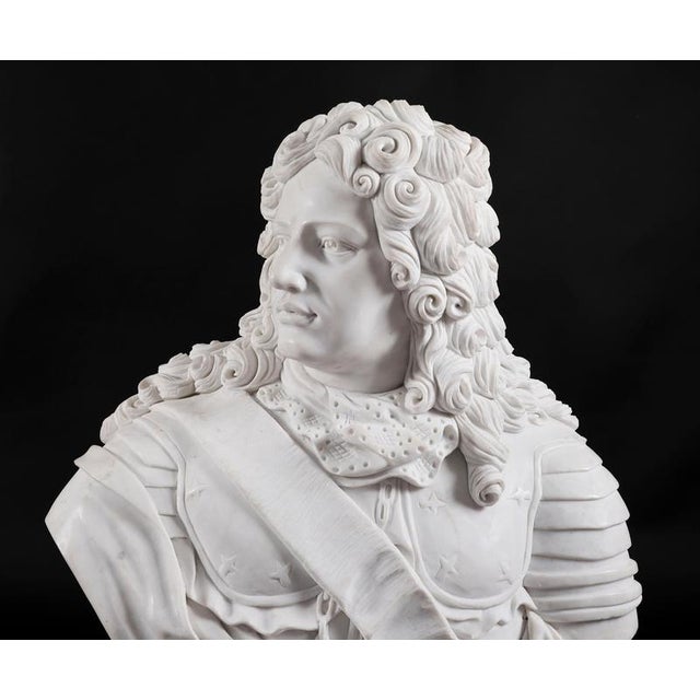 Antique 20th Century Italian Marble Bust of a Nobleman in Armour For Sale - Image 13 of 18