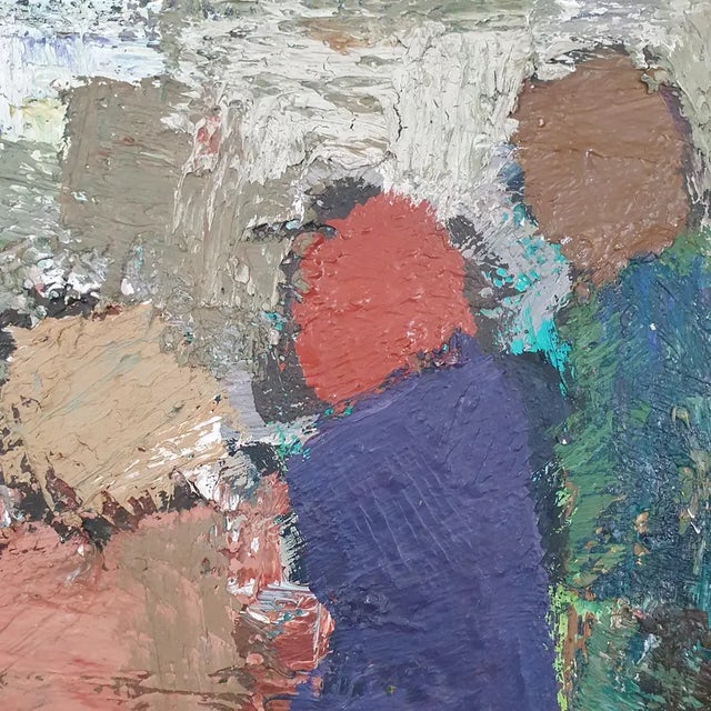 1960s Mid-Century Swedish Abstract Figurative Oil Painting "Gruppen" by Gösta Falck For Sale - Image 16 of 18
