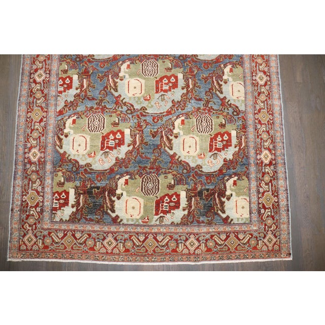 Persian Persian Senneh Gol Farang Rug no. j5208 For Sale - Image 3 of 7