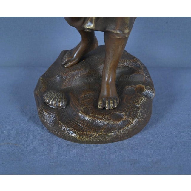 Black Bronze Fisherwoman by Giraud, 19th Century For Sale - Image 8 of 17