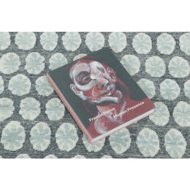 Textile Contemporary Block Print Floral Natural Silk Runner by Rug & Kilim, India For Sale - Image 7 of 8
