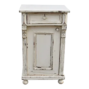Painted Pine and Oak Nightstand