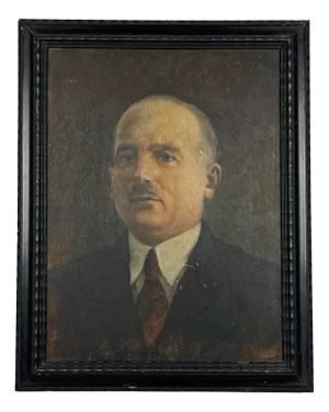 Portrait Man in a Suit, Late 19th Century, Oil on Plywood