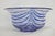 Mid 20th Century Mid Century Modern Murano Art Glass Serving Bowl With Cobalt Blue Striping 4860b For Sale - Image 5 of 12