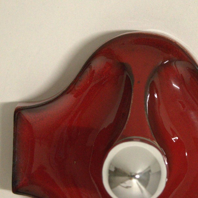 German Red Ceramic Wall Light by Hustadt Keramik, 1970 For Sale - Image 10 of 16
