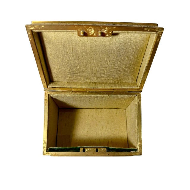 Bronze 19th Century French Gilt Bronze and Malachite Trinket Box For Sale - Image 8 of 11