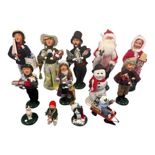 2010s Byers’ Choice the Carolers Christmas Figurine Collection 14 Piece Set For Sale