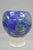 Late 20th Century Vintage Mid Century Modern Blue Glaze Ceramic Pottery World Globe Face Sculpture For Sale - Image 5 of 12