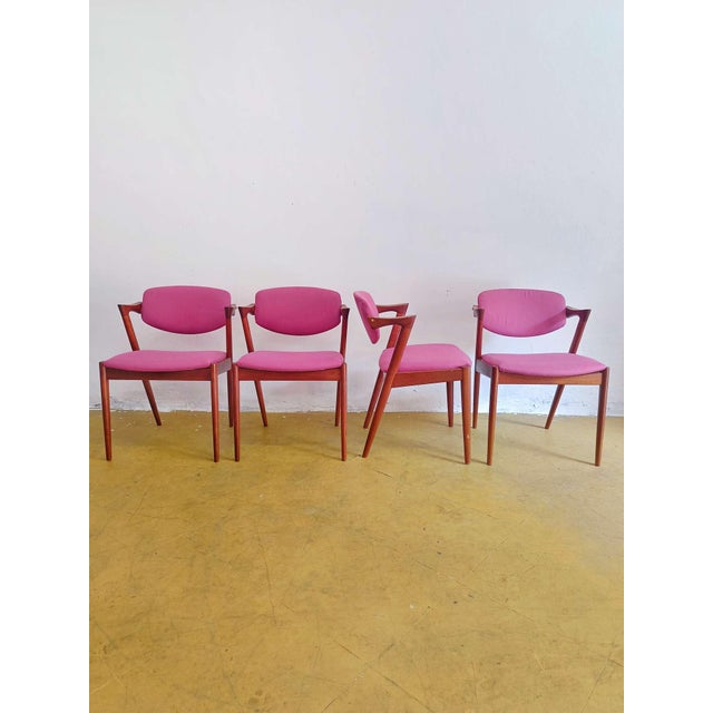 Danish Model Z N.42 Chairs in Teak by Kai Kristiansen, 1960s, Set of 4 For Sale - Image 10 of 10