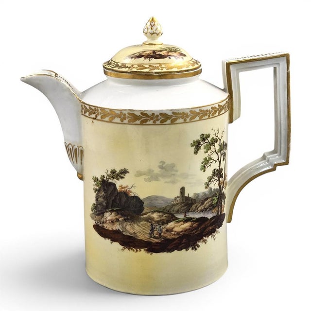 Thuringia Porcelain Coffee Pot with Landscapes from Limbach, 1780s For Sale - Image 14 of 14