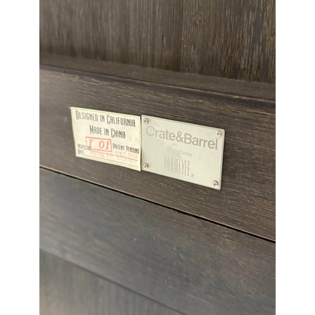 Brown Crate & Barrel Maria Yee BambooTimbre Extension Dining Table For Sale - Image 8 of 12