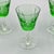 Vintage Emerald Green Cut Crystal Wine Glasses from Cristalería San Carlos, Argentina, 1950s, Set of 8 For Sale - Image 12 of 18