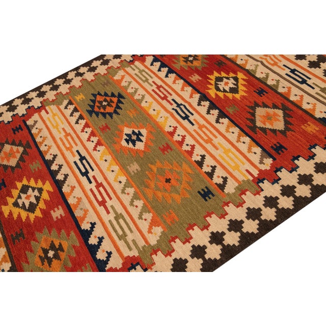 21st Century Contemporary Kilim Rug 5 '6'' X 7' 10'' For Sale - Image 12 of 13