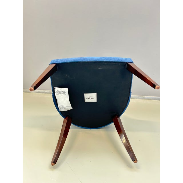 Blue Upholstered Chair from Baker, 2010s For Sale - Image 4 of 11