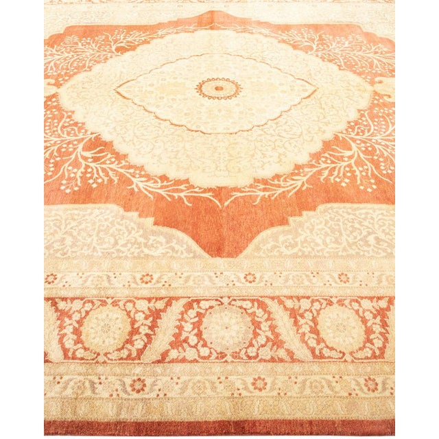 Mogul Collection Hand-Knotted Area Rug - Orange 8' 4" x 9' 10" For Sale - Image 4 of 9