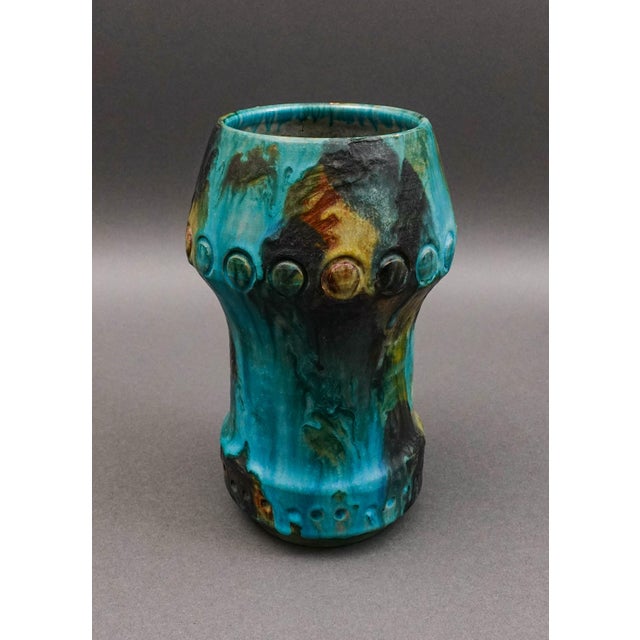 Alvino Bagni Italy For Raymor Mid Century Modern Sea Garden Art Pottery Vase. Measures approximately 5 1/2" diameter, 8...