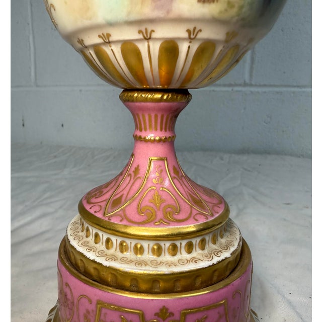 Rare Antique 19th Century Royal Vienna German Hand Painted Porcelain Urn Vase For Sale - Image 12 of 18