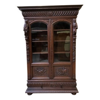 Antique Neo-Renaissance Bookcase, 1870 For Sale