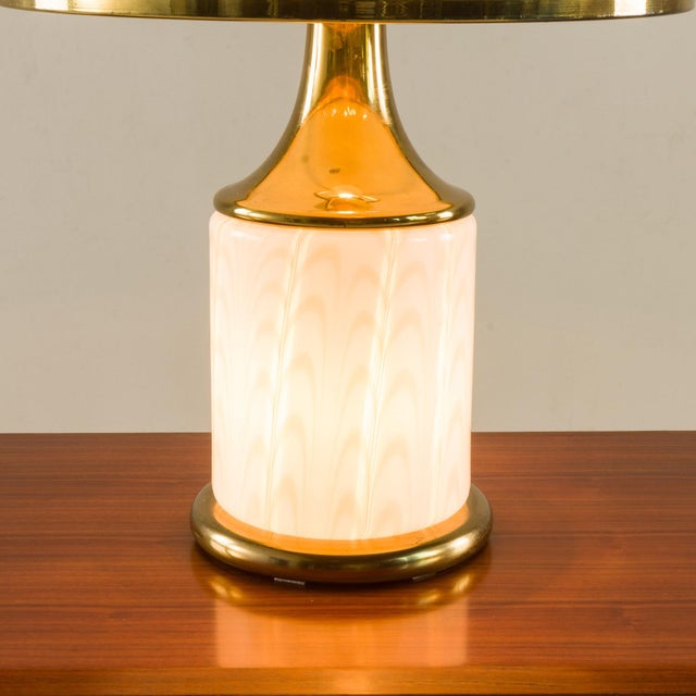Murano Glass and Brass Lamp, Italy 1980s by Romeo Rega for F. Fabbian For Sale - Image 6 of 11