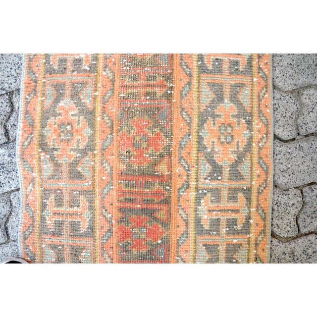 Textile Vintage Hand Knotted Floral Oushak Rug For Sale - Image 7 of 11