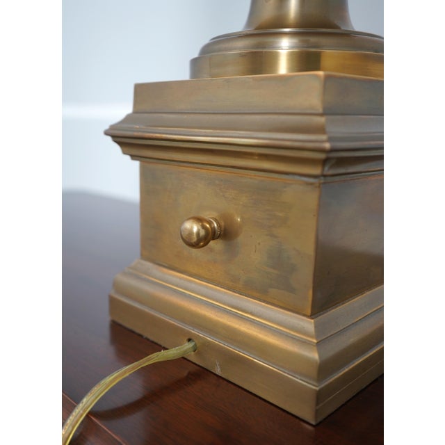Heavy Solid Brass Urn Large Table Lamp For Sale - Image 10 of 12
