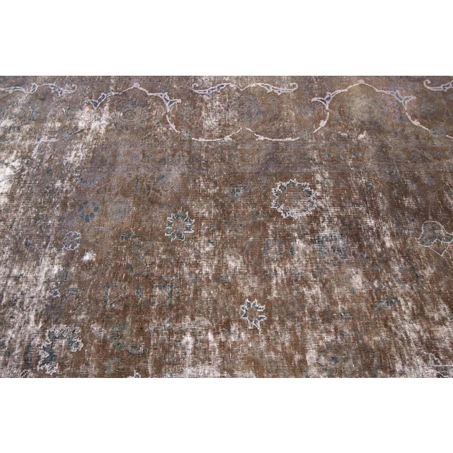 Textile Mid-20th Century Vintage Distressed Wool Rug For Sale - Image 7 of 8