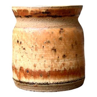 Vintage Studio Pottery Glazed Ceramic Vase For Sale
