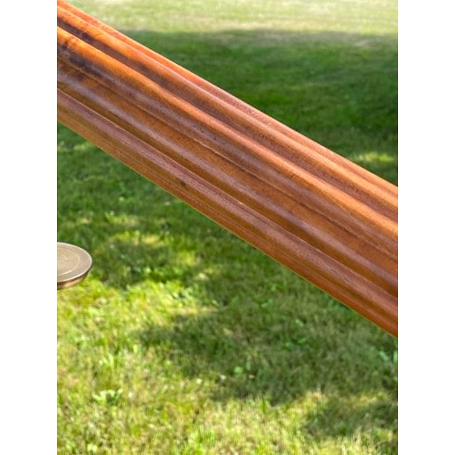 Vintage Fluted Wood and Brass Telescope For Sale - Image 9 of 18