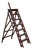 Restoration Hardware Arts and Crafts Folding Library Ladder Shelf For Sale