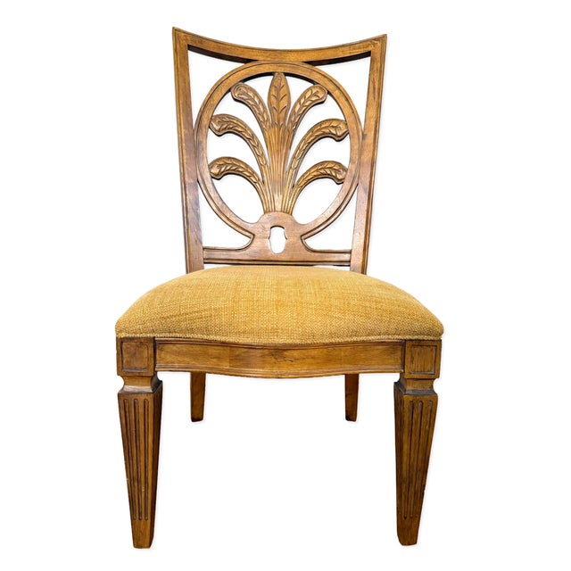 Hollywood Regency Set of 8 Century Furniture Neoclassical Carved Dining Chairs For Sale - Image 3 of 9