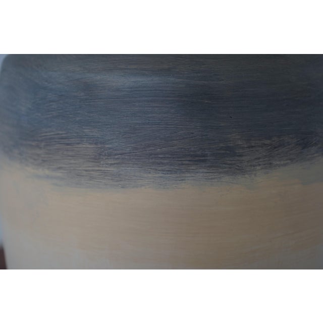 Pair Modern Style Ceramic Table Lamps W. Shade For Sale - Image 11 of 12