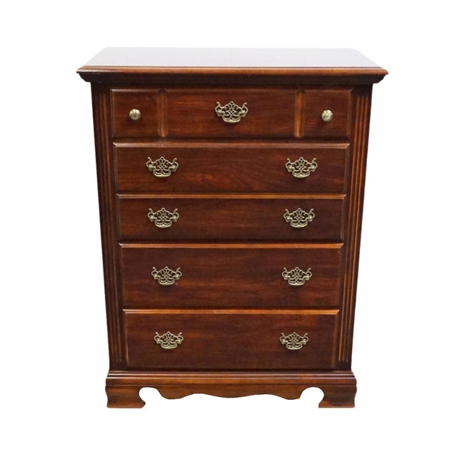 American Broyhill Furniture Cherry Early American Traditional Style 32" Chest of Drawers 2325-a-14722 For Sale - Image 3 of 12