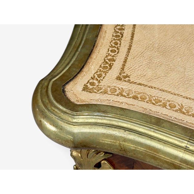 Louis XV Style, Executive Desk, Marquetry, Leather, Bronze, France, 19th/20th C. For Sale - Image 13 of 15