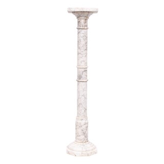 19th Century Italian Alabaster Pedestal, 1880s For Sale